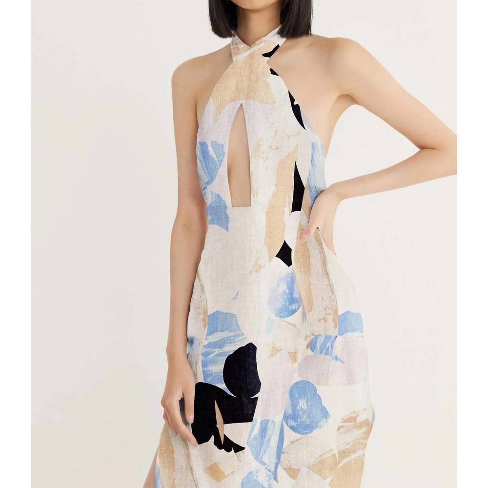 NEW RUMER leila x front maxi in blue multi